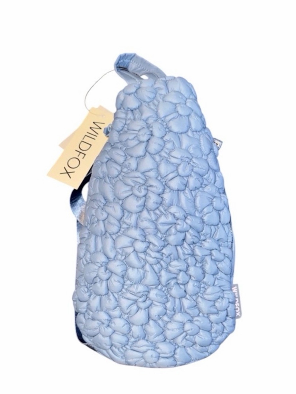 Wildfox Blue Cloud Quilted Sling Pack Floral Puffer dead stock nwt